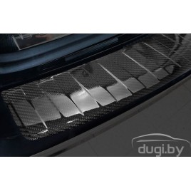 Накладка заднего бампера для Audi A6 C8 Avant (2018-...) углепластик 